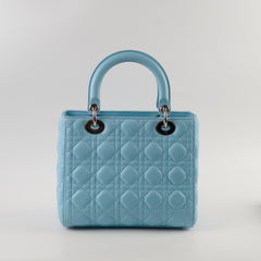 Christian Dior Medium Lady Dior Lambskin Light Blue