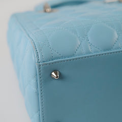 Christian Dior Medium Lady Dior Lambskin Light Blue