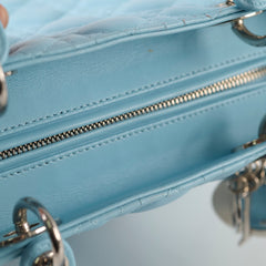 Christian Dior Medium Lady Dior Lambskin Light Blue