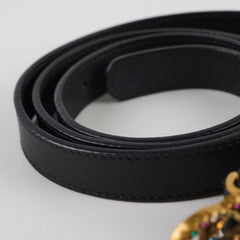 Gucci Women's Crystal Belt Size 95 Black