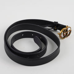 Gucci Women's Crystal Belt Size 95 Black