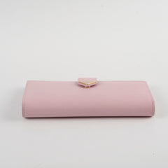 Prada Saffiano Long Wallet Pink