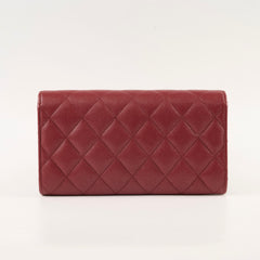 Chanel Caviar Long Wallet Burgundy