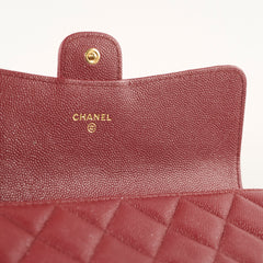Chanel Caviar Long Wallet Burgundy