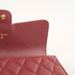 Chanel Caviar Long Wallet Burgundy
