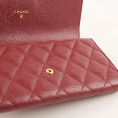 Chanel Caviar Long Wallet Burgundy
