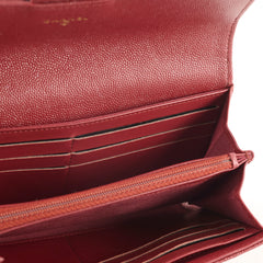 Chanel Caviar Long Wallet Burgundy