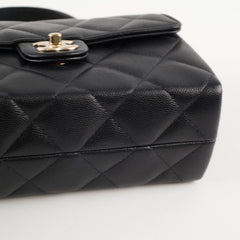 Chanel Mini Retro Twist Bag Black Caviar Top Handle (microchip)