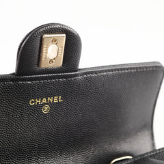 Chanel Mini Retro Twist Bag Black Caviar Top Handle (microchip)