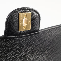 Chanel Classic Flap Medium Black Caviar GHW (microchip)