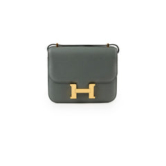 Hermes Constance Epsom 18 Vert Amande Z Stamp