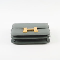 Hermes Constance Epsom 18 Vert Amande Z Stamp