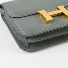 Hermes Constance Epsom 18 Vert Amande Z Stamp