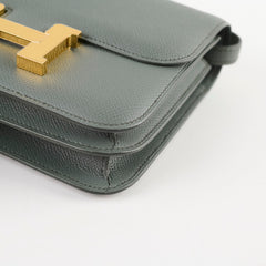 Hermes Constance Epsom 18 Vert Amande Z Stamp