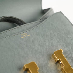 Hermes Constance Epsom 18 Vert Amande Z Stamp