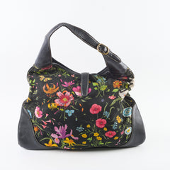 Gucci Black Floral Jackie Bag