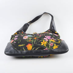 Gucci Black Floral Jackie Bag