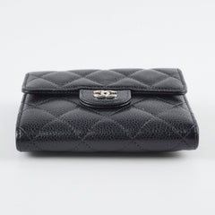 Chanel Fold Wallet Caviar Black 2019