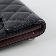 Chanel Fold Wallet Caviar Black 2019