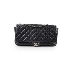 Chanel Maxi Black Rain Jacket Flap Bag Lambskin