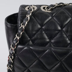 Chanel Maxi Black Rain Jacket Flap Bag Lambskin