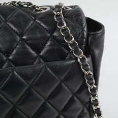 Chanel Maxi Black Rain Jacket Flap Bag Lambskin