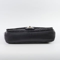 Chanel Maxi Black Rain Jacket Flap Bag Lambskin