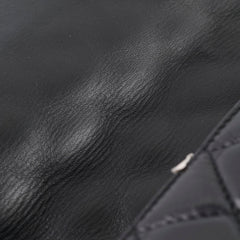 Chanel Maxi Black Rain Jacket Flap Bag Lambskin