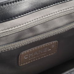 Chanel Maxi Black Rain Jacket Flap Bag Lambskin