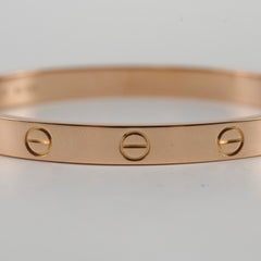 Cartier Love Bracelet Classic Model Pink Gold Size 16