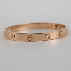 Cartier Love Bracelet Classic Model Pink Gold Size 16