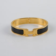 Hermes Clic H Bracelet Black/Gold