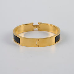 Hermes Clic H Bracelet Black/Gold