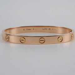 Cartier Love Bracelet Classic Model Pink Gold Size 16
