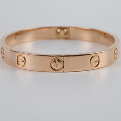Cartier Love Bracelet Classic Model Pink Gold Size 16