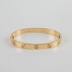 Cartier Love Bracelet Classic Model Yellow Gold Size 16