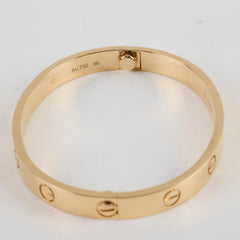 Cartier Love Bracelet Classic Model Yellow Gold Size 16
