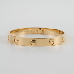 Cartier Love Bracelet Classic Model Yellow Gold Size 16