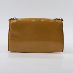 Gucci Horsebit Patent Shoulder Bag Beige