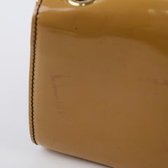 Gucci Horsebit Patent Shoulder Bag Beige