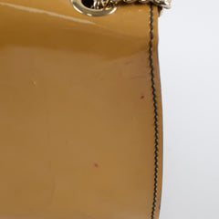 Gucci Horsebit Patent Shoulder Bag Beige