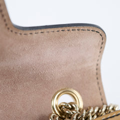 Gucci Horsebit Patent Shoulder Bag Beige