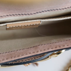 Gucci Horsebit Patent Shoulder Bag Beige