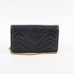 Gucci Marmont Wallet On Chain Black