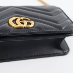 Gucci Marmont Wallet On Chain Black