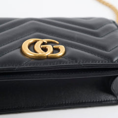 Gucci Marmont Wallet On Chain Black