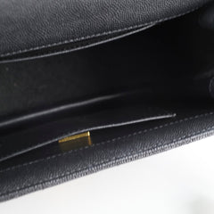 Chanel Caviar 22k Medium Coco First Flap Bag Black Microchip