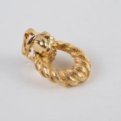 Christian Dior Vintage Rope Knotted Clip On Earrings