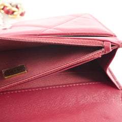 Chanel 19 Wallet On Chain WOC Calfskin Burgundy (Microchipped)