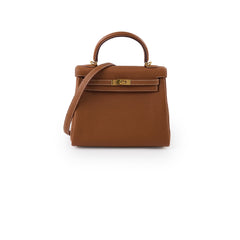 Hermes Kelly 25 Togo Retourne Gold - Stamp D
